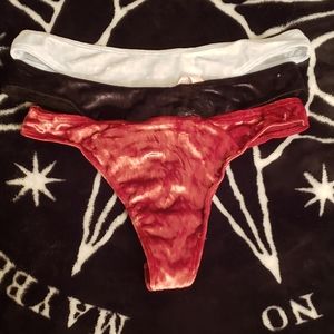 Victoria's Secret Velvet Thong Bundle
